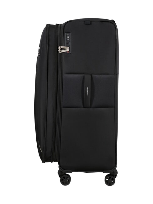 BASE BREEZE Extra Large, Expandable Trolley BLACK - Semi-rigid Trolley Cases