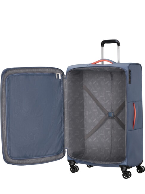 CLOUDRIDER Large, expandable trolley stone blue - Semi-rigid Trolley Cases