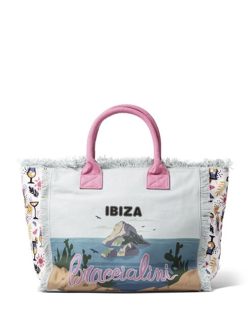 SUMMER Canvas tote bag with print Ibiza - Women&rsquo;s Bags