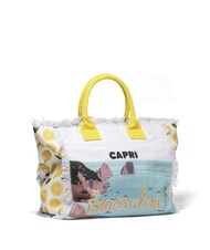 BRACCIALINI SUMMER Canvas tote bag with print - Women’s Bags