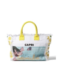 BRACCIALINI SUMMER Canvas tote bag with print Capri - Women’s Bags - 3