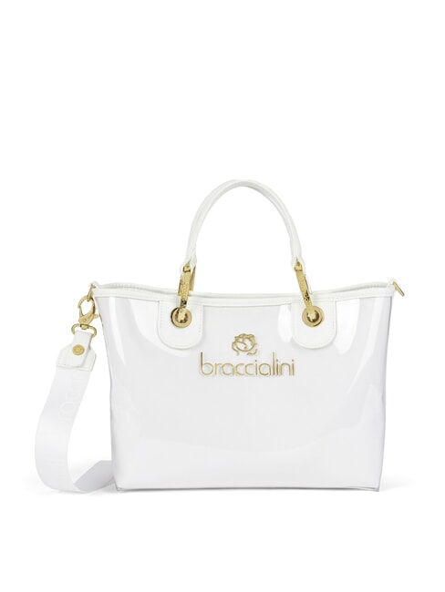 BETH JELLY Small shiny handbag with pouch white - Women&rsquo;s Bags