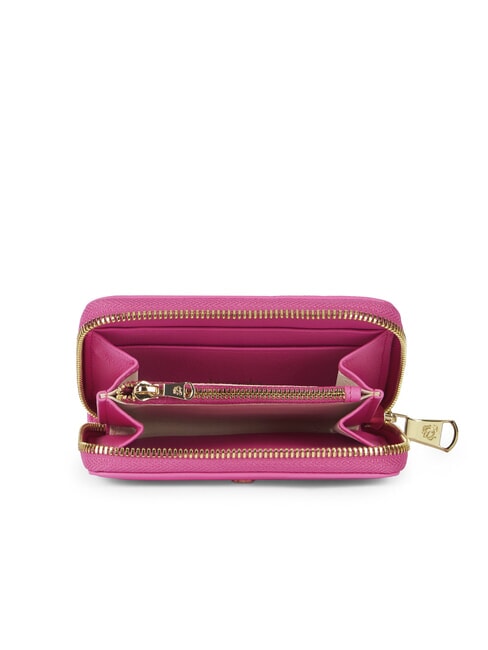 BASIC Small zip-around leather wallet fuchsia - Women&rsquo;s Wallets