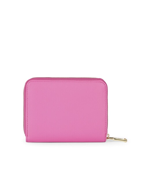 BASIC Small zip-around leather wallet fuchsia - Women&rsquo;s Wallets