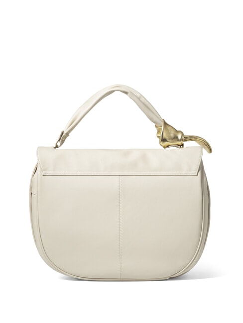 GRETA Leather bag with shoulder strap beige - Women’s Bags