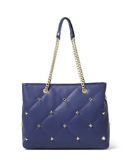 BRACCIALINI QUILT Shoulder shopping bag with chain handles blue - Women’s Bags - 3