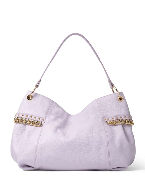 NORA Leather shoulder bag with chain lilac - Women’s Bags