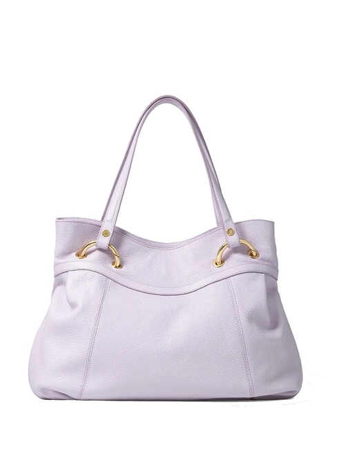 NORA Leather shopping bag with chain lilac - Women’s Bags