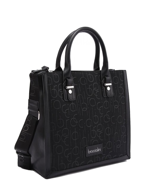 FONT Square handbag with shoulder strap black - Women’s Bags