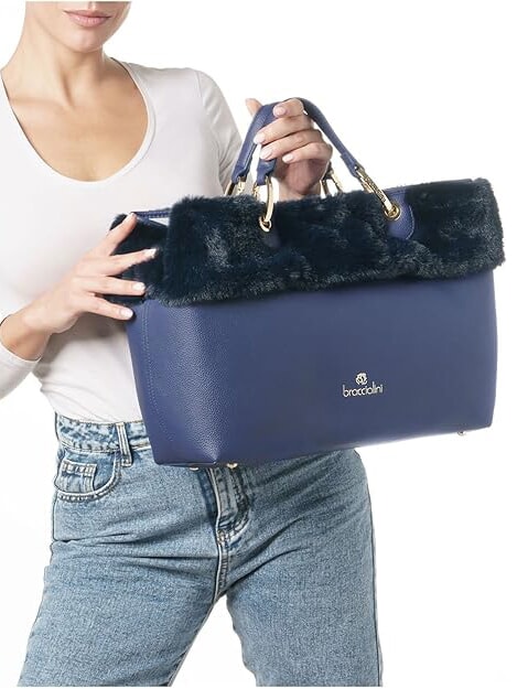 BETH FUR Handbag with clutch blue - Women’s Bags