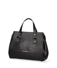 BRACCIALINI ZOE CROCO Printed leather handbag black - Women’s Bags - 2