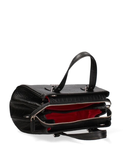 ZOE CROCO Printed leather handbag black - Women’s Bags