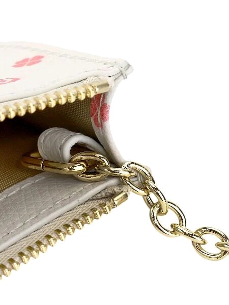 CAMELIA Leather card holder with coin purse marshmallow tones - Women’s Wallets
