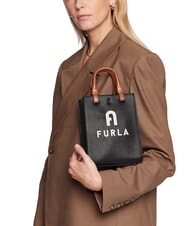 FURLA VARSITY STYLE Vertical leather bag with shoulder strap black - Women&rsquo;s Bags - 5