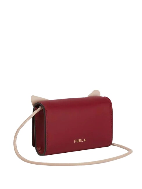 ALLEGRA FOX Mini calfskin shoulder bag CHERRY TONES - Women’s Bags