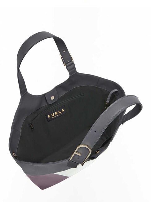 FLOW Printed leather shoulder bag marshmallow+aura+soil - Women’s Bags