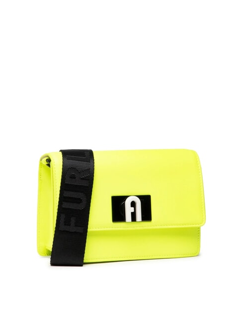 1927 SOFT Mini shoulder bag in nappa leather fluorescent yellow + black - Women’s Bags
