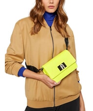 FURLA 1927 SOFT Mini shoulder bag in nappa leather fluorescent yellow + black - Women’s Bags - 6