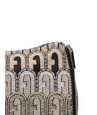 FURLA MOON Mini bag in jacquard fabric desert + black tones - Women’s Bags - 4