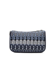 FURLA MOON Mini bag in jacquard fabric denim blue + black tones - Women’s Bags - 4