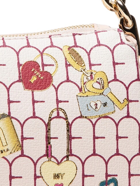 MOON Small leather shoulder bag bon bon tones - Women’s Bags