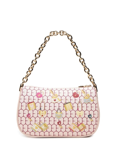 MOON Small leather shoulder bag bon bon tones - Women’s Bags