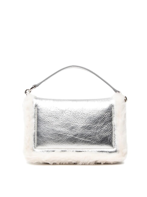 1927 SOFT Mini handbag with shoulder strap white cotton+color silver+black - Women’s Bags