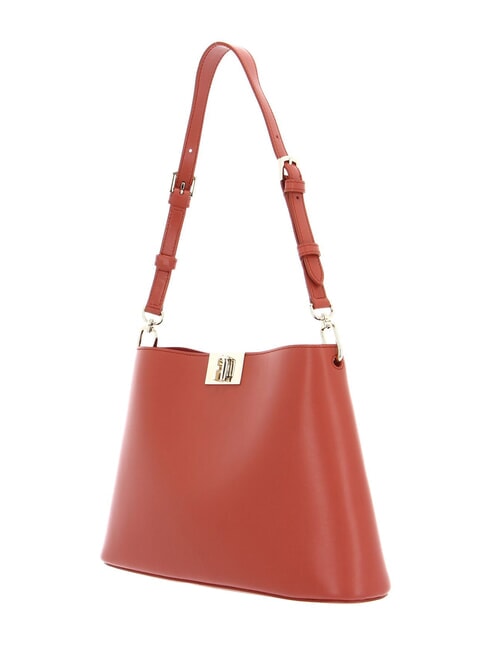 FLEUR Leather shoulder bag with shoulder strap cinnamon - Women’s Bags