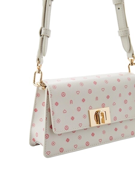 ZOE Printed leather shoulder bag marshmallow tones - Women’s Bags