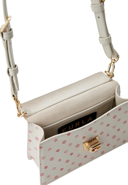 ZOE Printed leather shoulder bag marshmallow tones - Women’s Bags