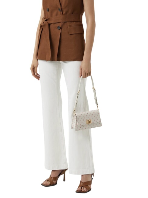 ZOE Printed leather shoulder bag marshmallow tones - Women’s Bags