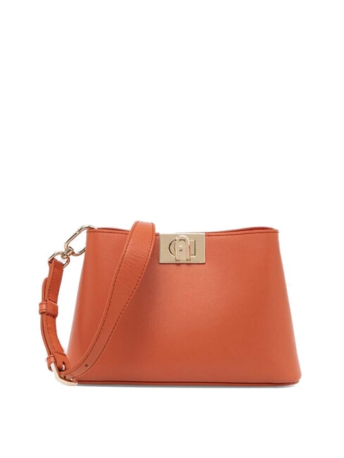 FLEUR Calfskin shoulder bag cinnamon - Women’s Bags
