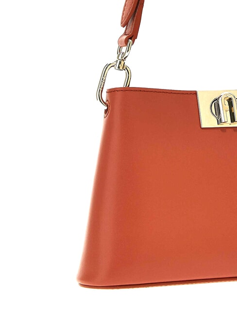 FLEUR Calfskin shoulder bag cinnamon - Women’s Bags