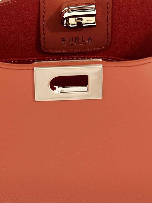 FLEUR Calfskin shoulder bag cinnamon - Women’s Bags