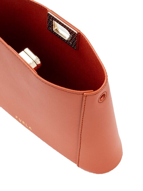 FLEUR Calfskin shoulder bag cinnamon - Women’s Bags