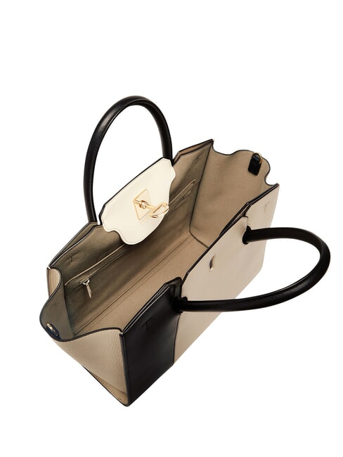 GENESI Leather handbag with shoulder strap fullmoon+black - Women’s Bags