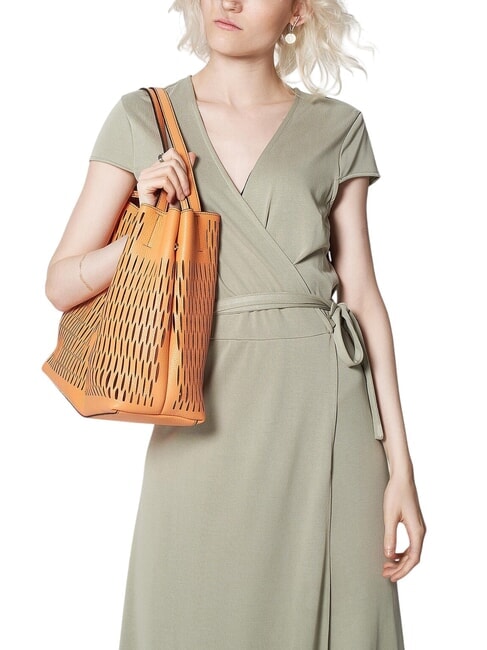 PRIMULA Perforated leather shoulder bag sunset - Women’s Bags