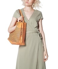 FURLA PRIMULA Perforated leather shoulder bag sunset - Women’s Bags - 5