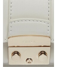FURLA METROPOLIS Mini leather shoulder bag Marshmallow - Women’s Bags - 4