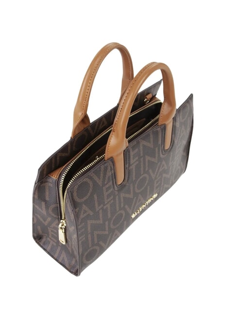 REGINA RE Handbag with all-over logo and shoulder strap dark/natural - Women’s Bags