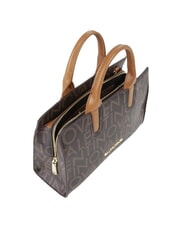 MARIO VALENTINO REGINA RE Handbag with all-over logo and shoulder strap dark/natural - Women’s Bags - 5