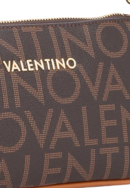 REGINA RE Underarm bag with all-over logo print dark/natural - Women’s Bags