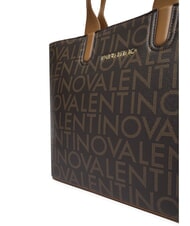 MARIO VALENTINO REGINA RE Shoulder shopping bag with all-over logo dark/natural - Women’s Bags - 3
