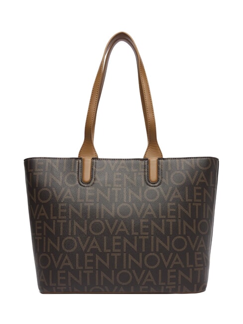REGINA RE Shoulder shopping bag with all-over logo dark/natural - Women’s Bags