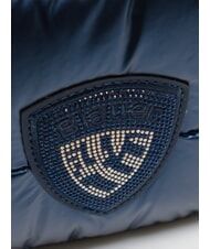 BLAUER PADDED NYLON Backpack with rhinestone logo BLUE - Women’s Bags - 3