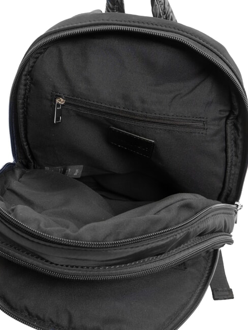 PADDED NYLON Backpack with rhinestone logo BLACK - Women&rsquo;s Bags