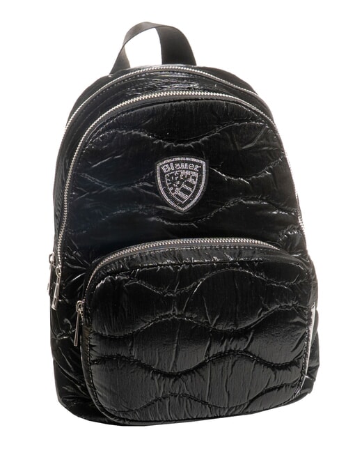 SOFTY Quilted backpack with pocket BLACK - Women&rsquo;s Bags