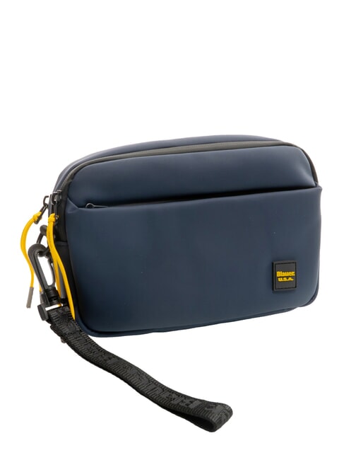 RUBBER Rubberized men's clutch bag BLUE - Tablet holder& Organizer