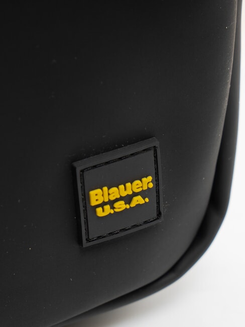 RUBBER Rubberized men's clutch bag BLACK - Tablet holder& Organizer