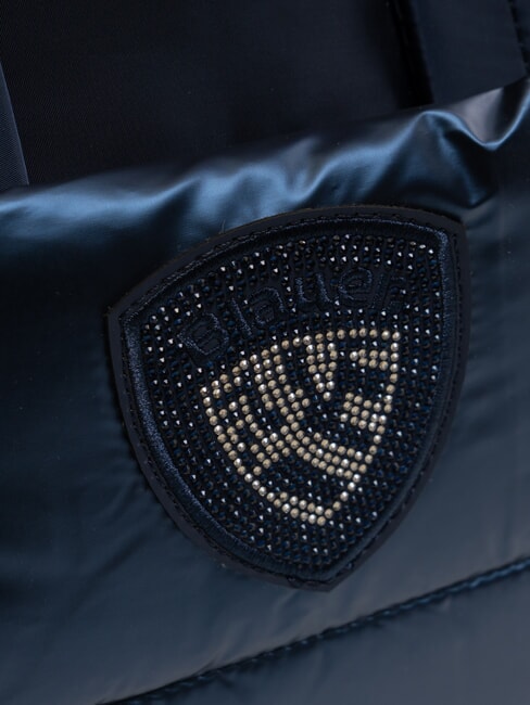 PADDED NYLON Medium tote bag with shoulder strap BLUE - Women&rsquo;s Bags